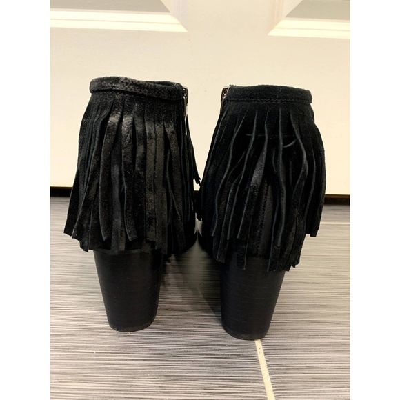 Azura European Luxury Bernat Suede Fringe Western Booties Size EU 37 / US 6.5-7 - Picture 4 of 9